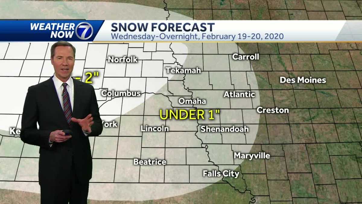 Snow chance Wednesday