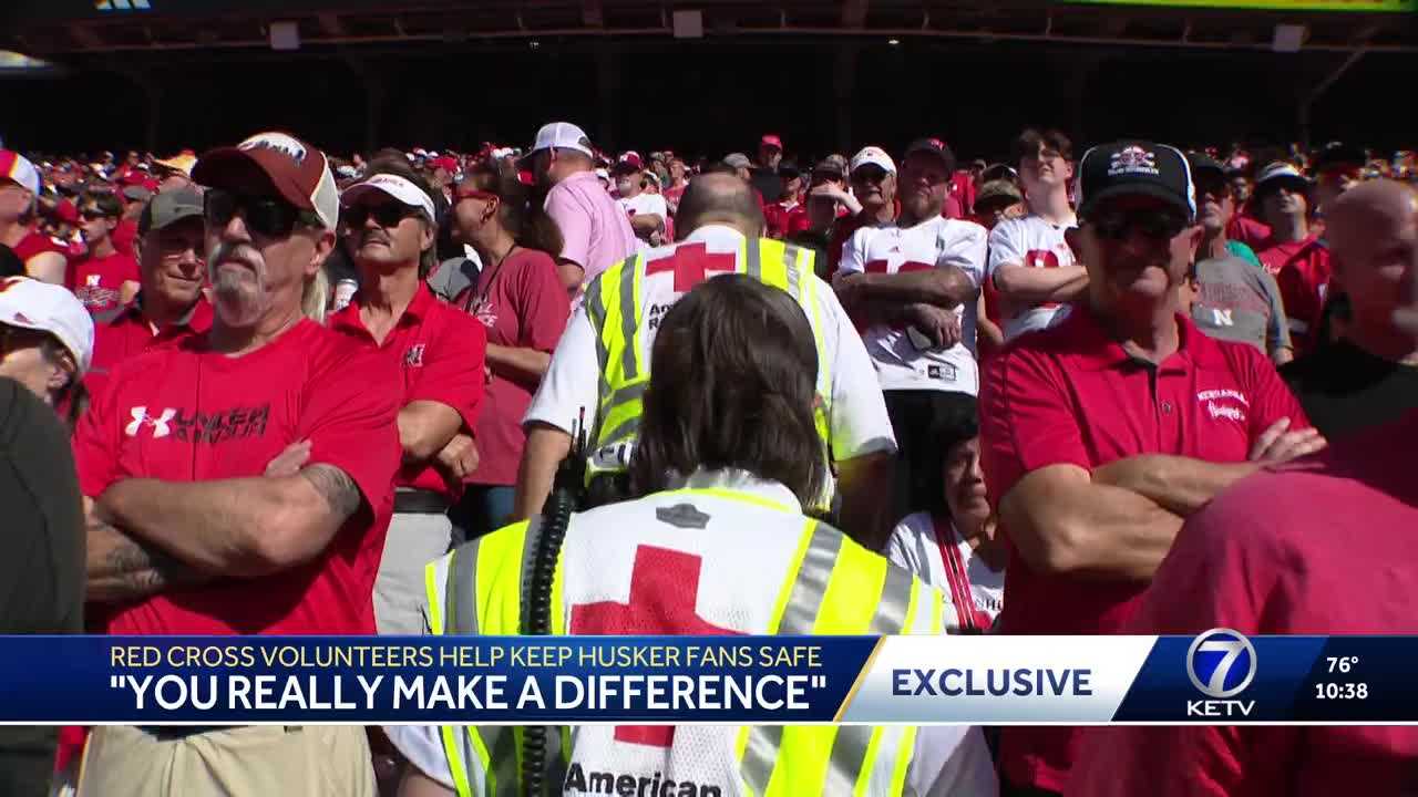 Red Cross volunteers keep Husker fans safe during heat