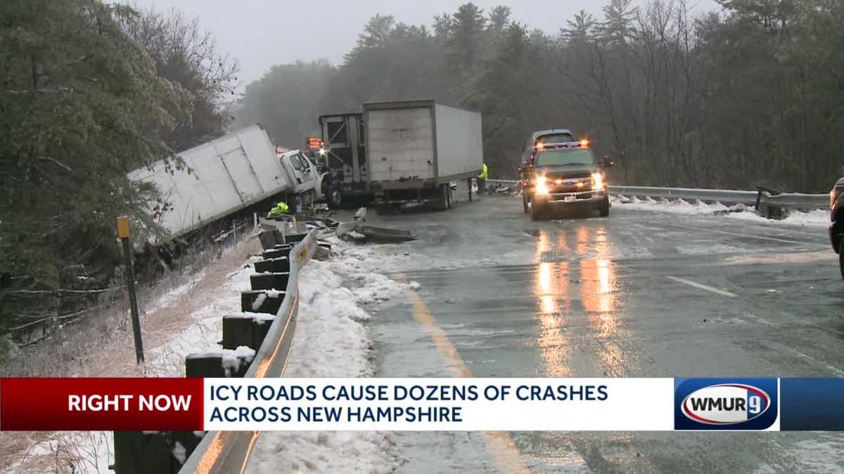 New Hampshire roads icy as wintry mix, snow move through
