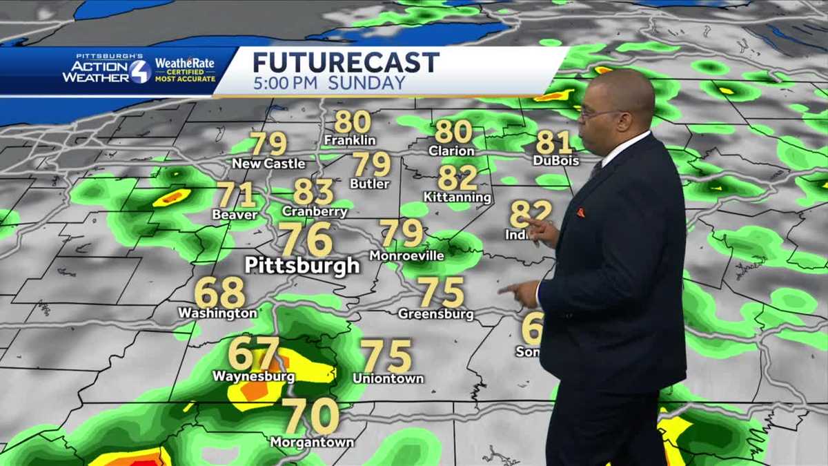 Rain and storms for Sunday