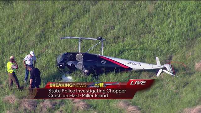 Small helicopter crashes on Hart-Miller Island