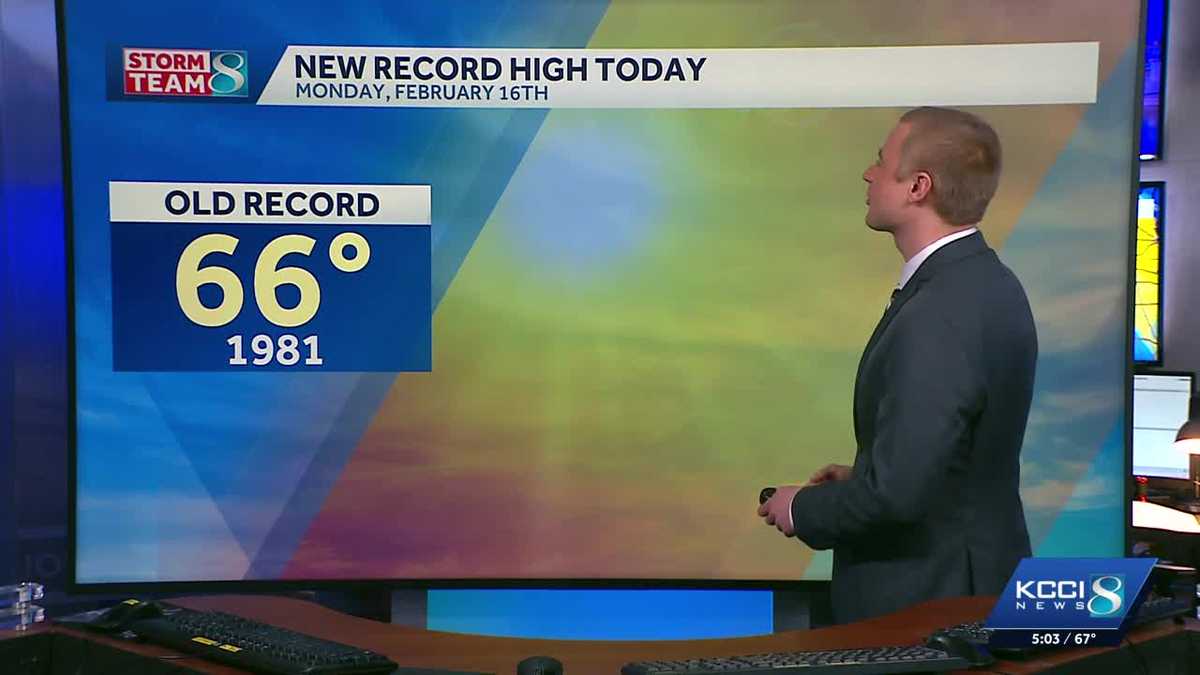 February heat: Des Moines sets another temperature record Monday