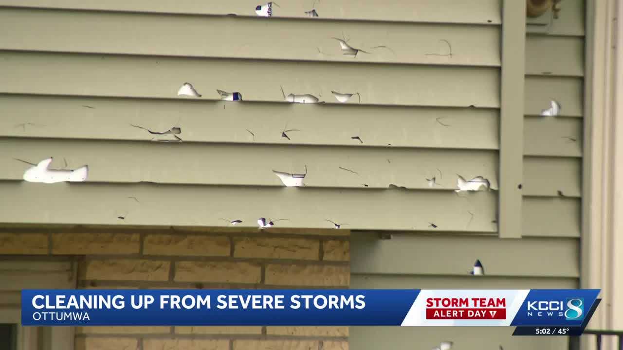 Iowa weather: Ottumwa cleans up after storm damage