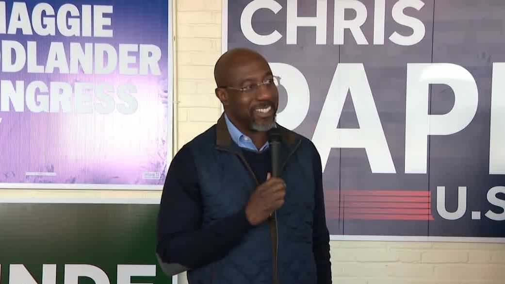Warnock brushes off 2028 talk as he campaigns for local Democrats - WMUR