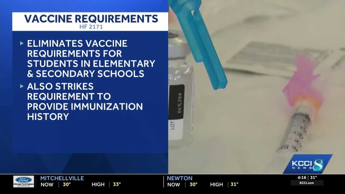 Bill to eliminate vaccine requirements for students advances in Iowa House