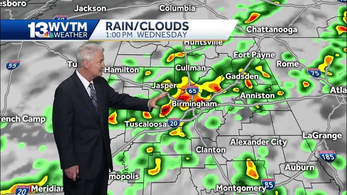 Scattered showers, thunderstorms on Tuesday