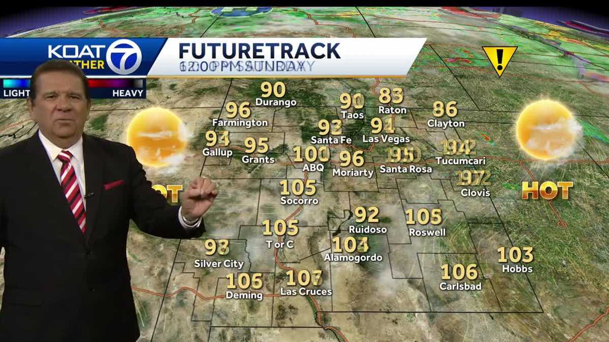 Heat increases as dry air moves in