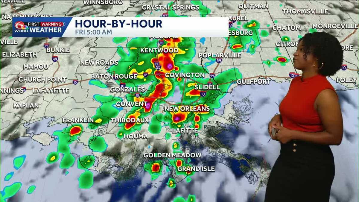 Stuck in a rainy pattern today through next week, heavy at times
