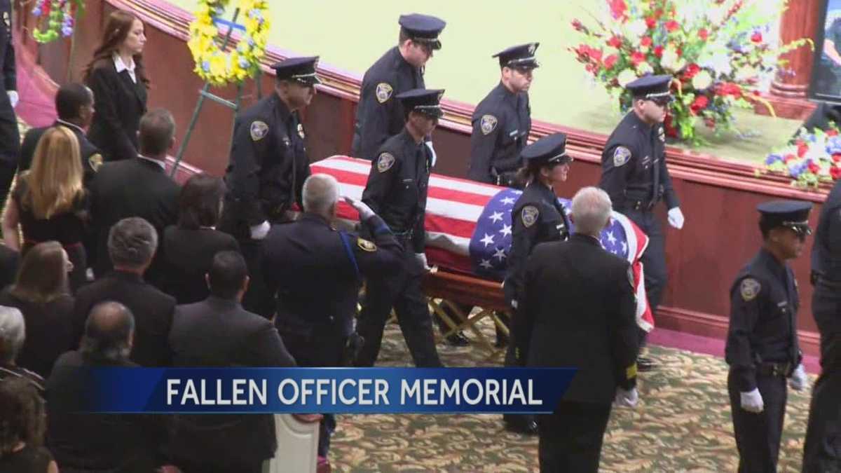 Thousands gather for Stockton officer's funeral