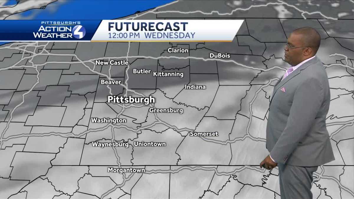 Partly cloudy skies with rain possible on Wednesday