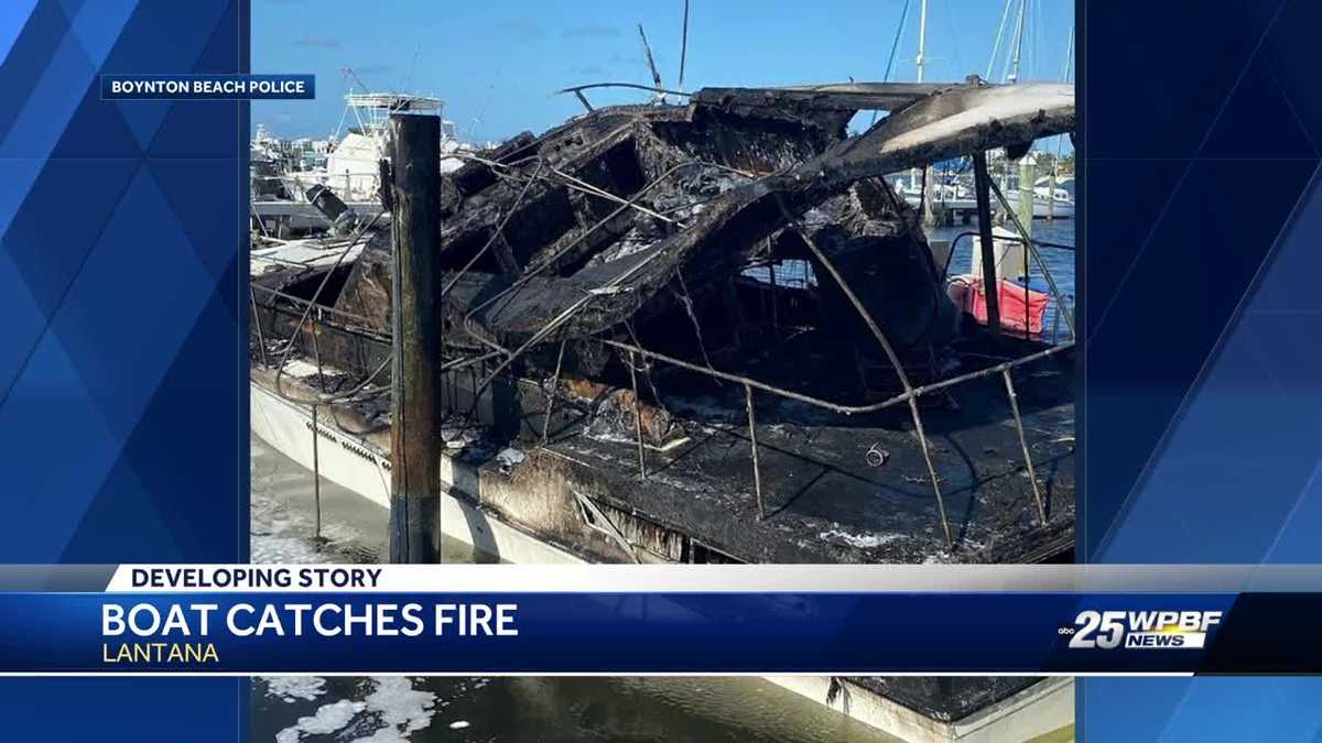 Boynton Beach police puts out boat fire in Lantana