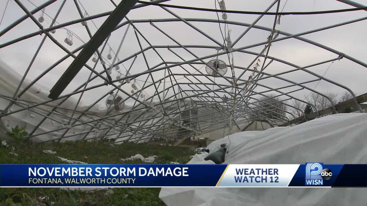High winds cause heavy damage in Walworth County