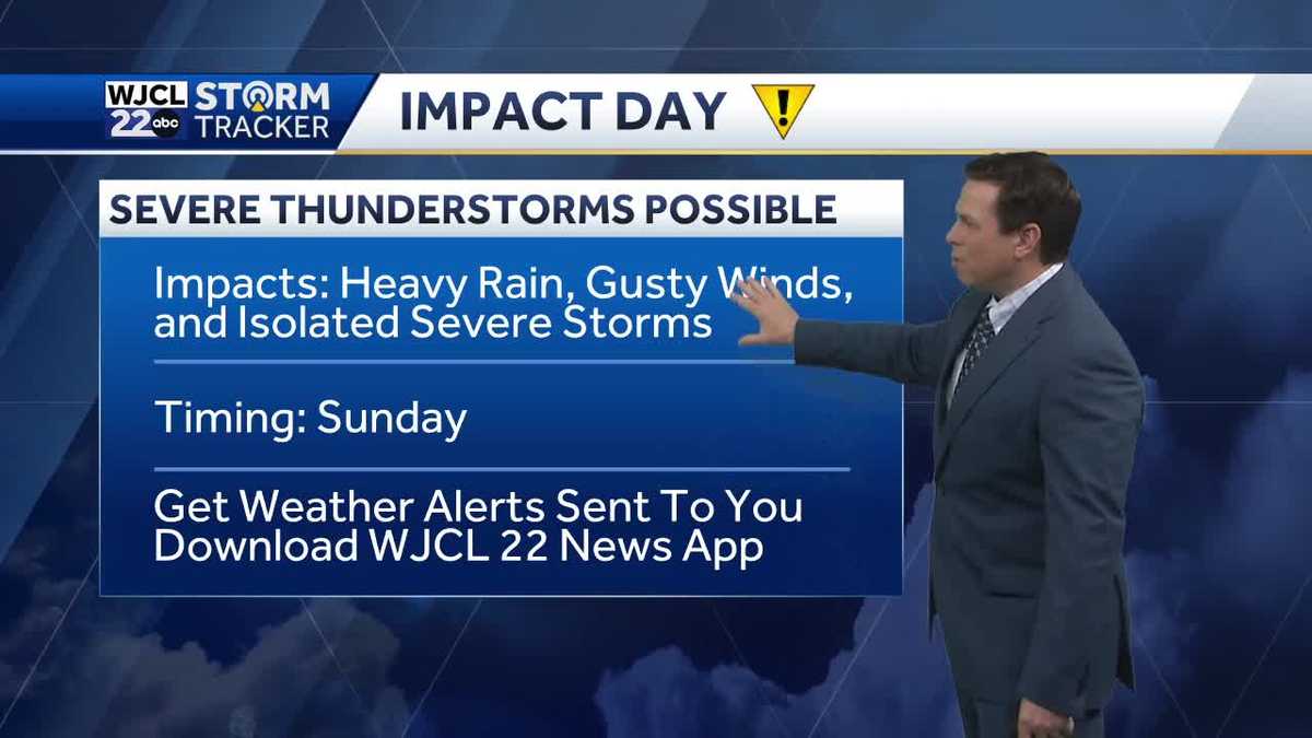 Dry & warm the next few days but severe storms possible by Sunday - WJCL