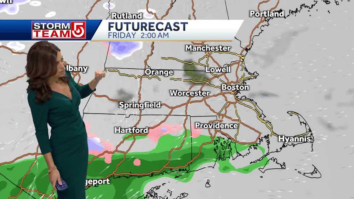 A milder day but snow showers are in the forecast