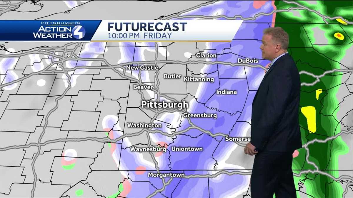 Rain showers will change to snow