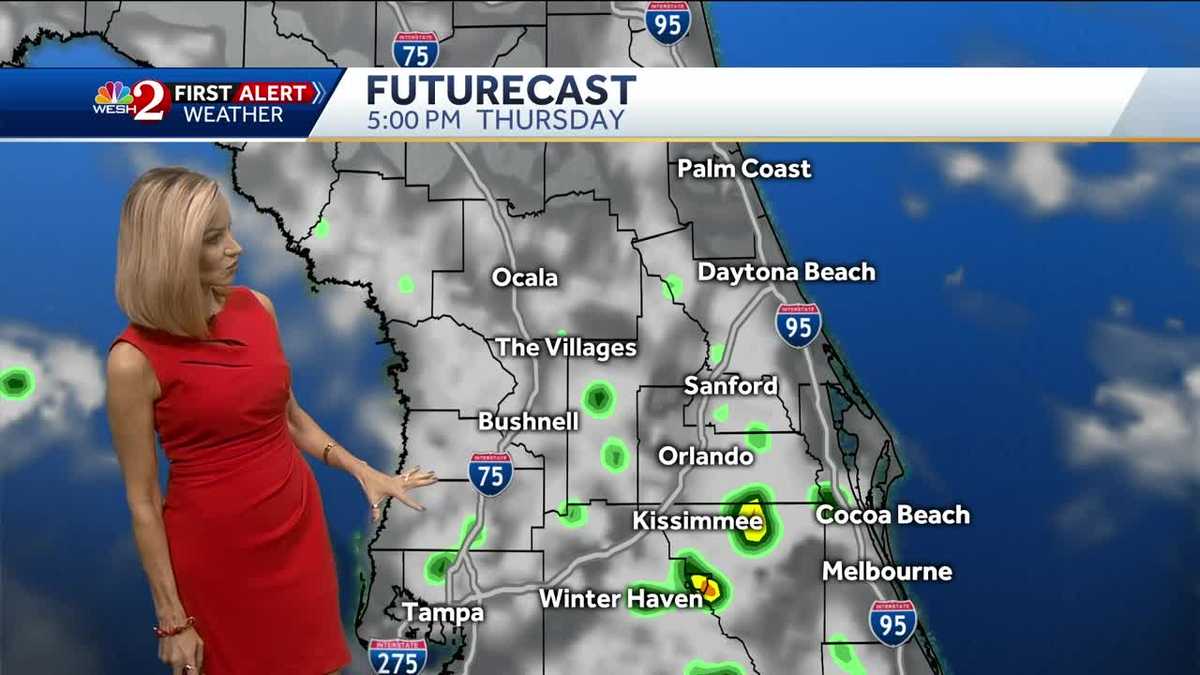Thursday brings isolated showers to Central Florida