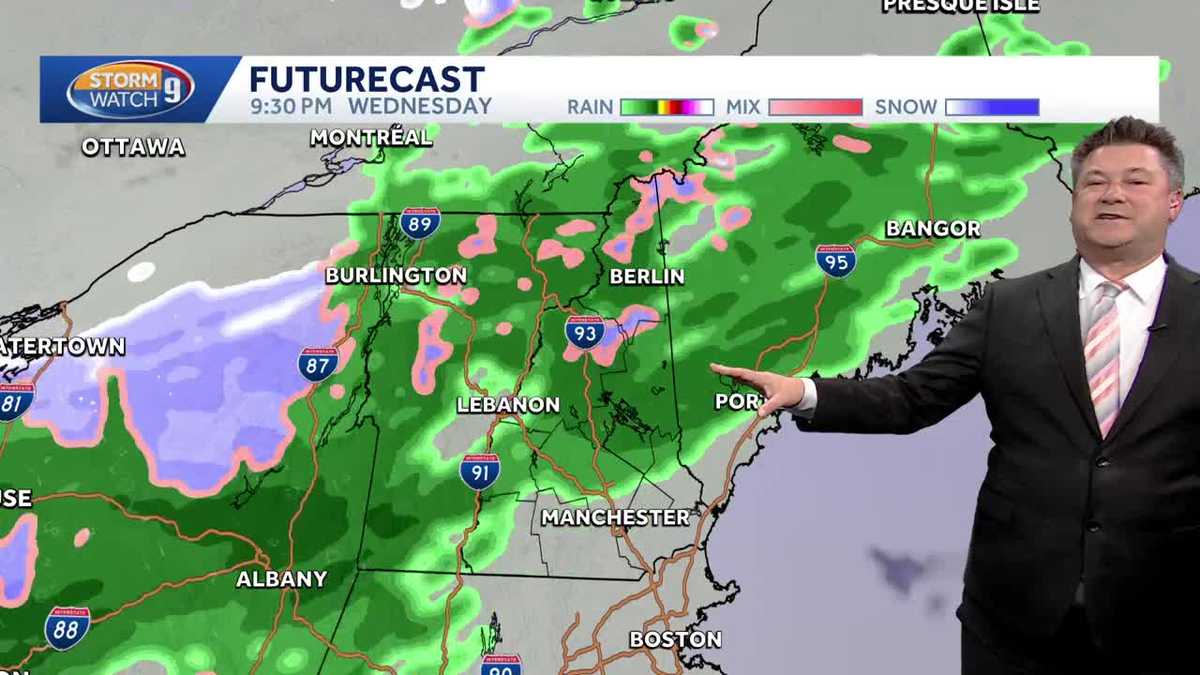Video: Mild day followed by mixed showers in New Hampshire