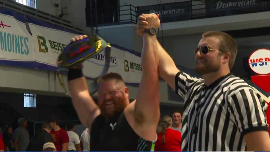 Ref gets tackled as Steen repeats as World Shot Put Series champ