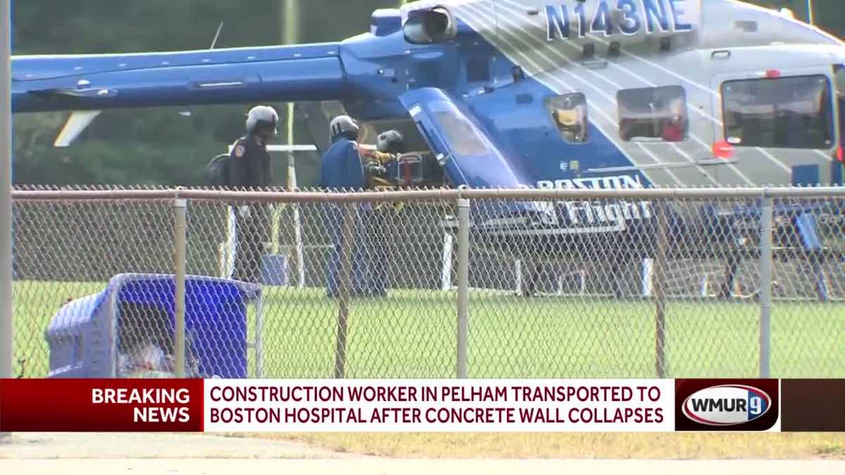 Construction worker taken to Boston hospital after concrete wall collapses
