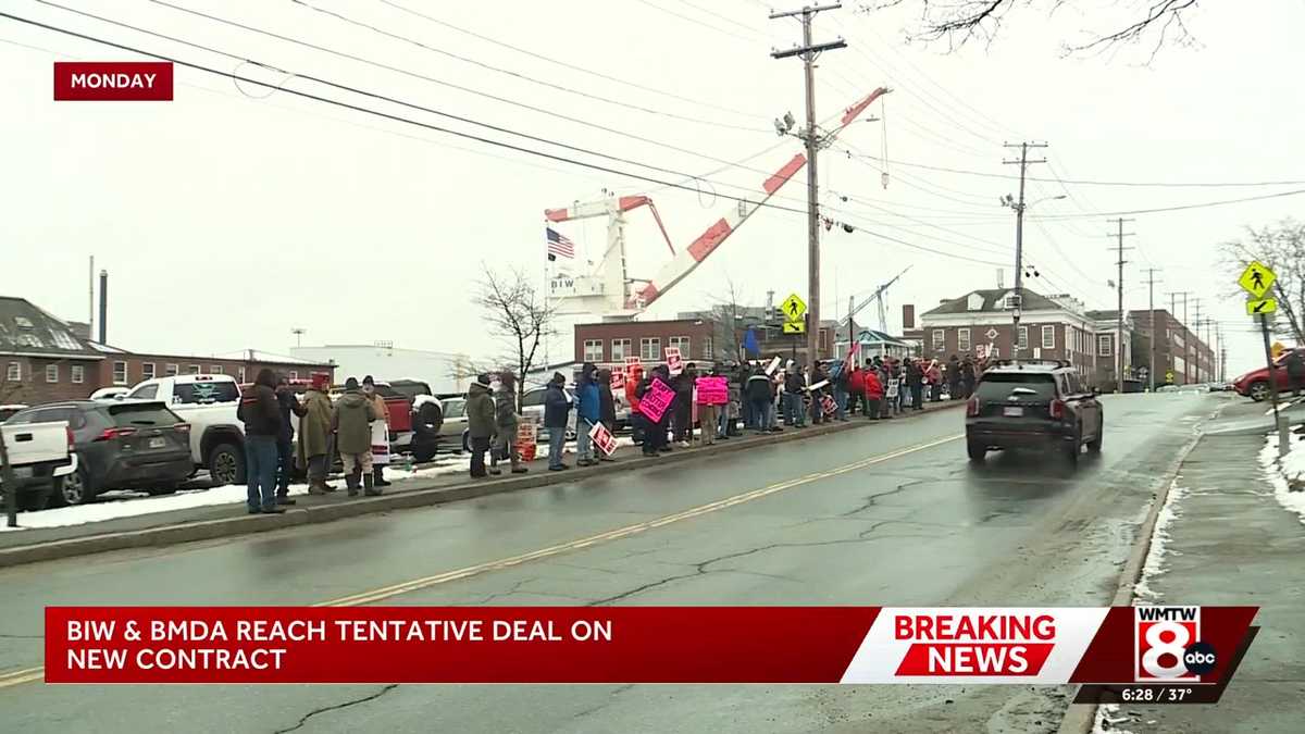 BMDA union members ratify new contract with BIW, ending strike - WMTW
