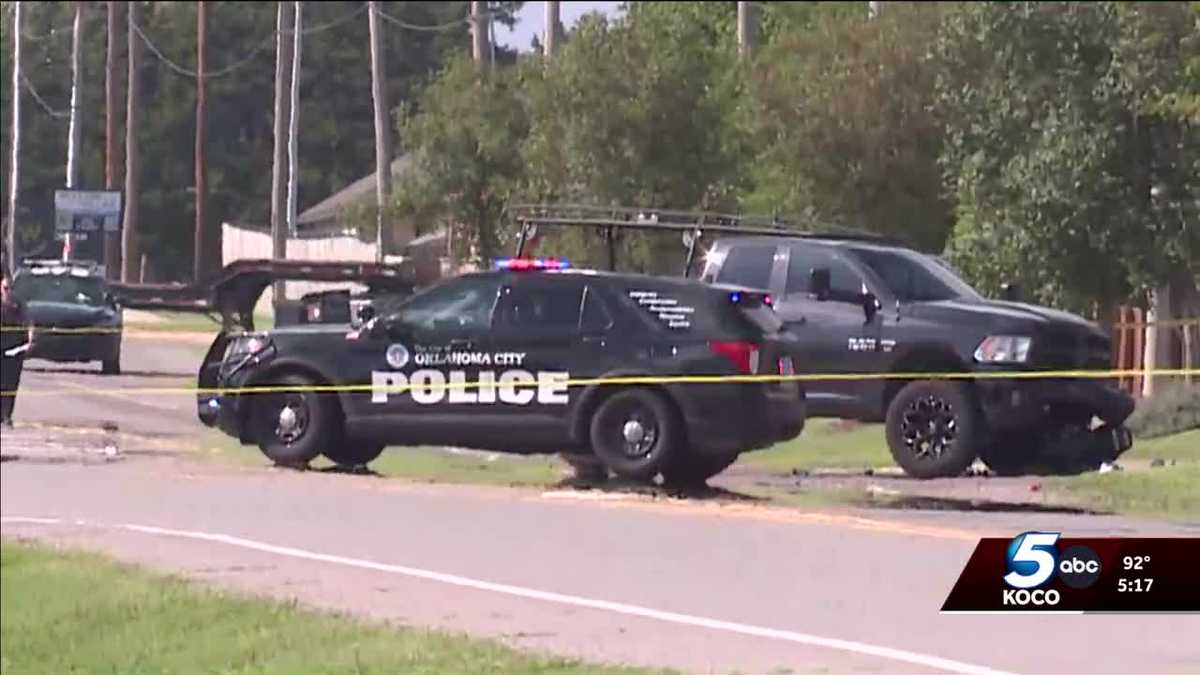 Police address collision between motorcycle and truck in SW Oklahoma City.