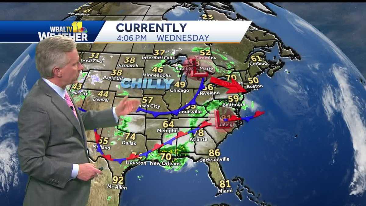 Periods of rain overnight clear Thursday