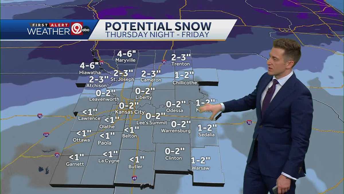 Chance for snow and ice tonight into Friday
