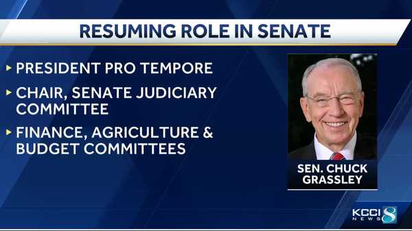 u.s. sen. chuck grassley to retake position as senate president pro tempore