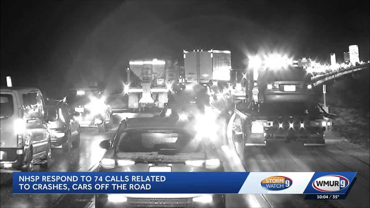 NHSP respond to at least 74 calls related to crashes, cars off the road Friday