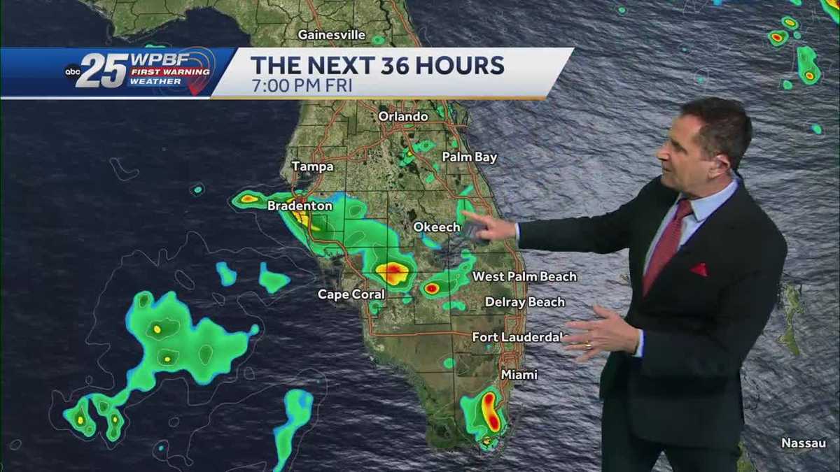 Rain chances for the weekend across South Florida