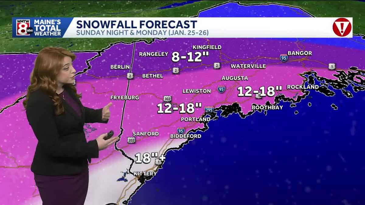 Sunday snowstorm could dump a foot or more of snow across Maine