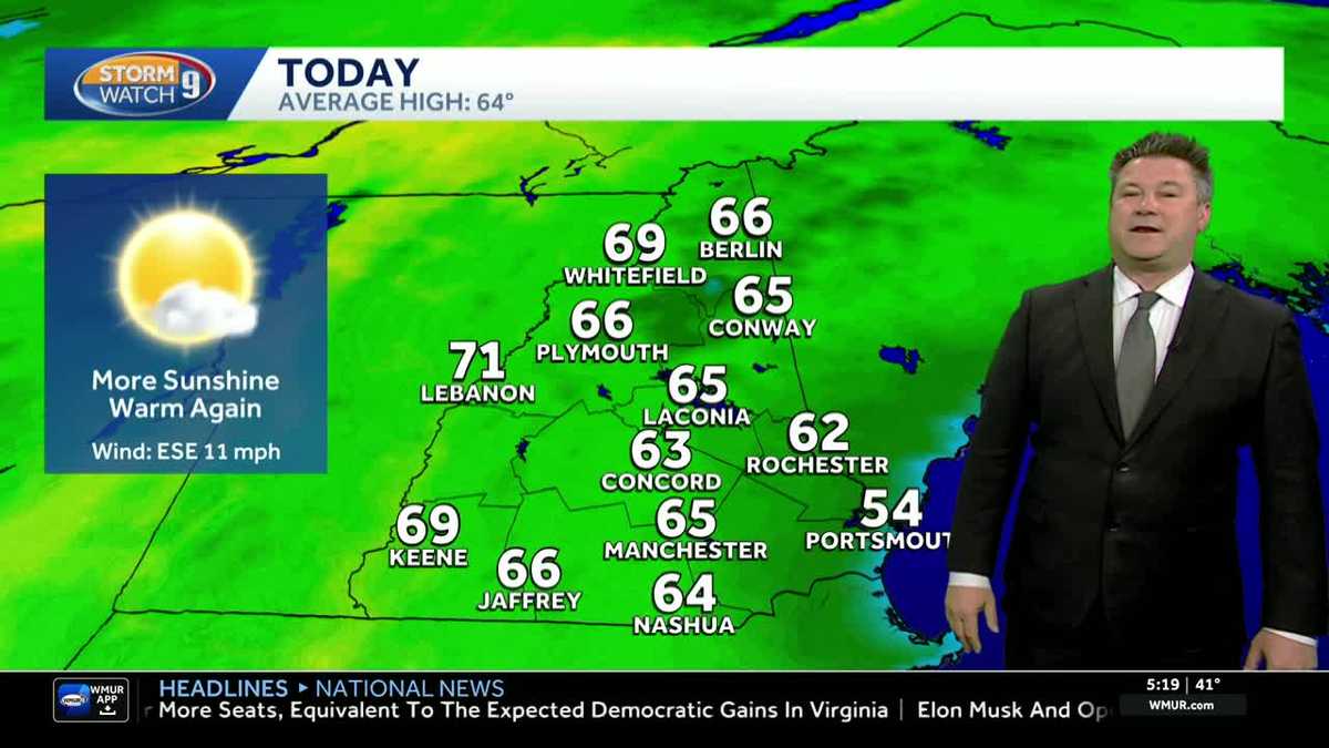Video: More sun, seasonable temperatures Tuesday