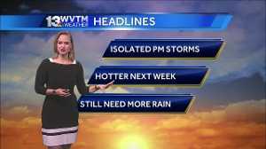 A little warmer on Sunday