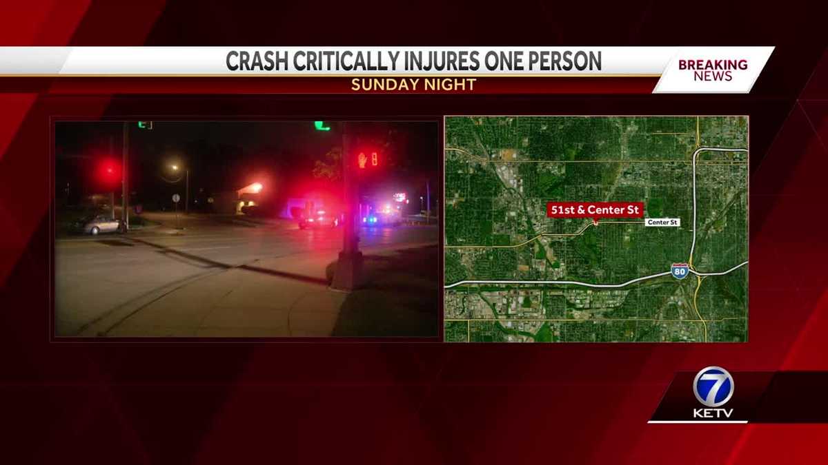 One person critically hurt after crashing into light pole
