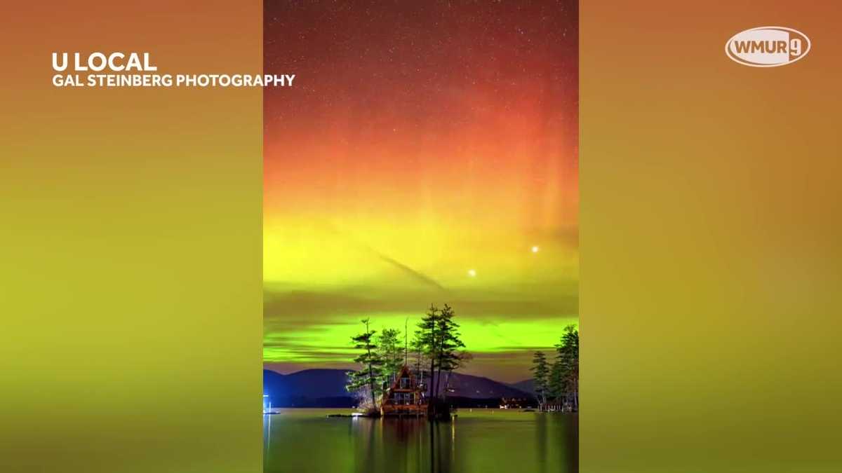 Stunning northern lights timelapse captured in NH over the weekend