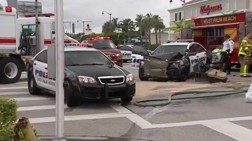 Police officer T-bones vehicle