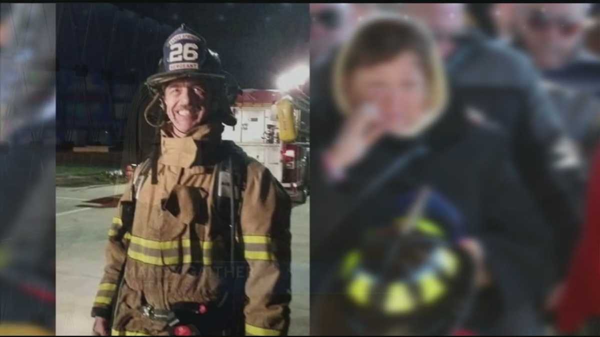 Hundreds say goodbye to fallen firefighter