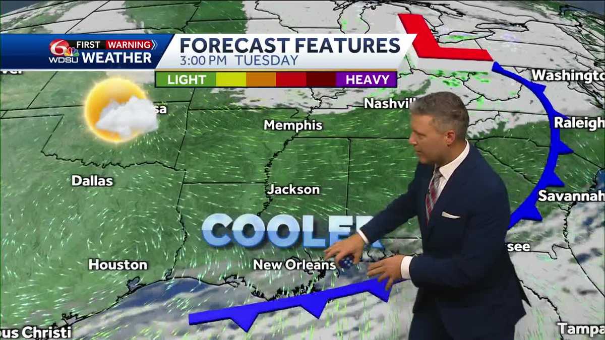 New Orleans forecast morning low high temp rain chances