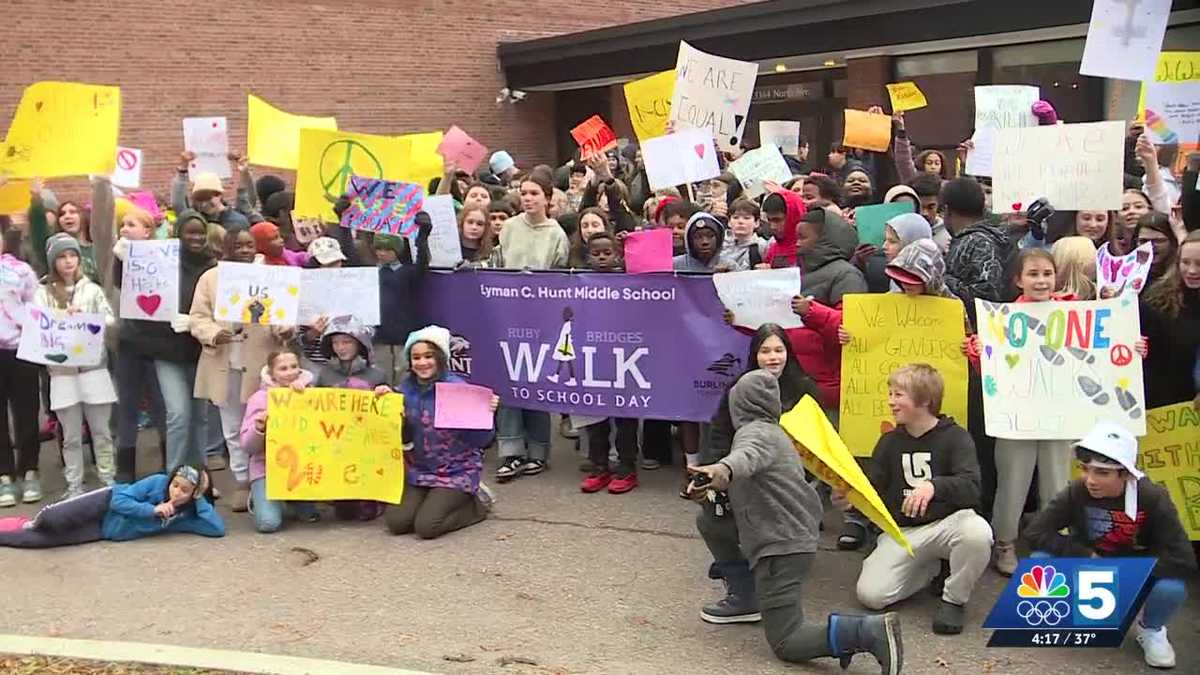 Burlington students honor civil rights icon on National Ruby Bridges Walk to School Day
