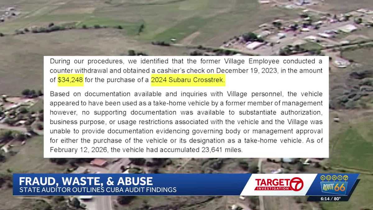New Mexico audit finds 'unprecedented' fraud, waste and abuse in Cuba village finances