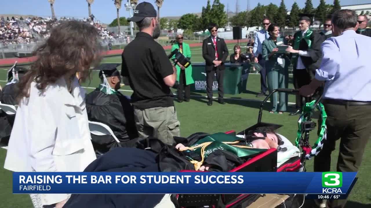 kcra.com - Cecil Hannibal - Fairfield student with rare disease graduates high school while using telepresence robot