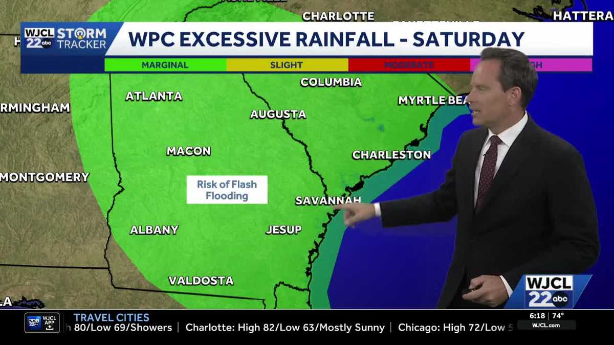 Thunderstorms may rumble into this weekend...the timing for South Georgia, Lowcountry
