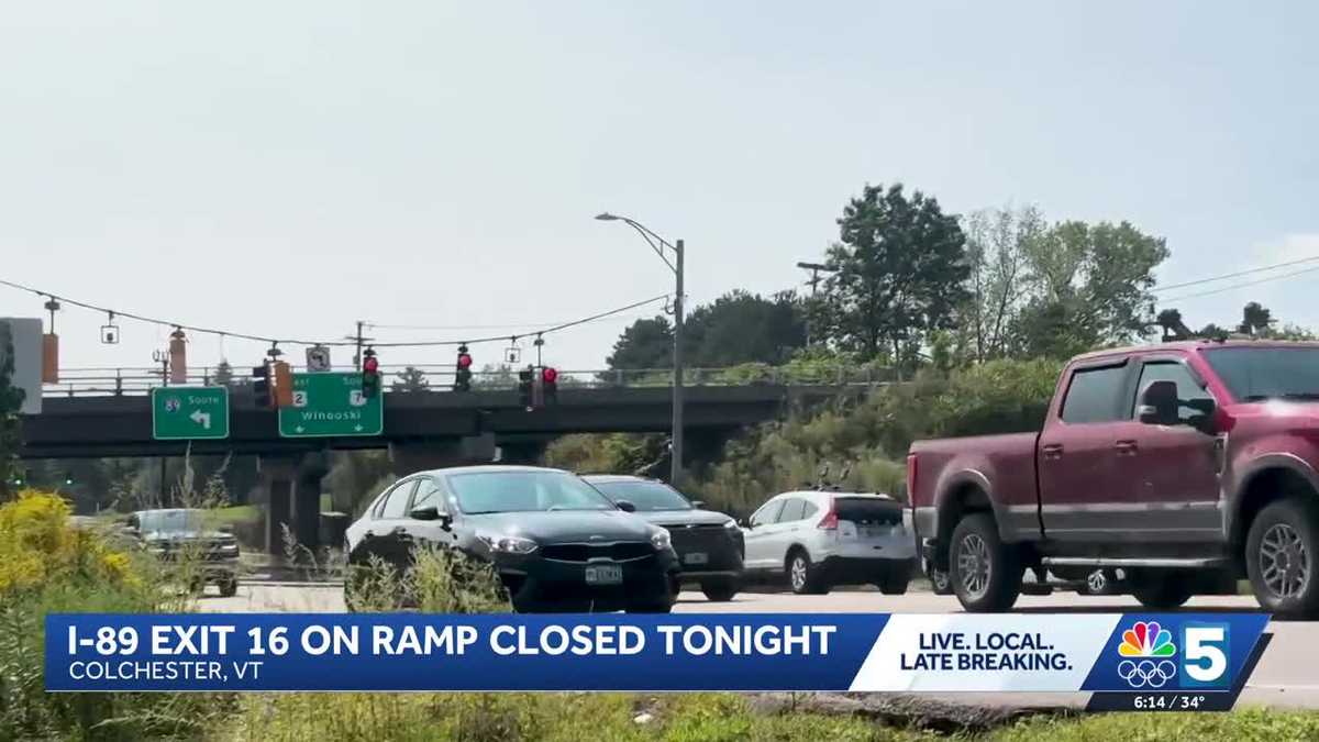 Exit 16 on-ramp closed overnight for diverging diamond work