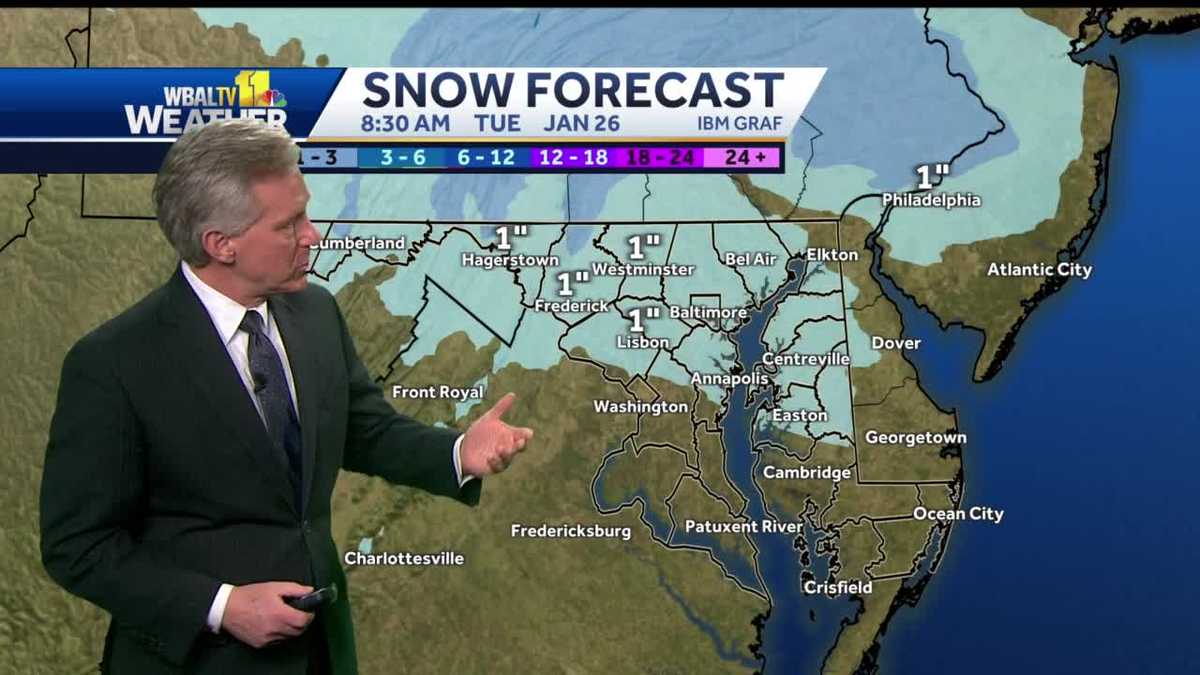 Light snow to switch over to freezing rain Tuesday morning