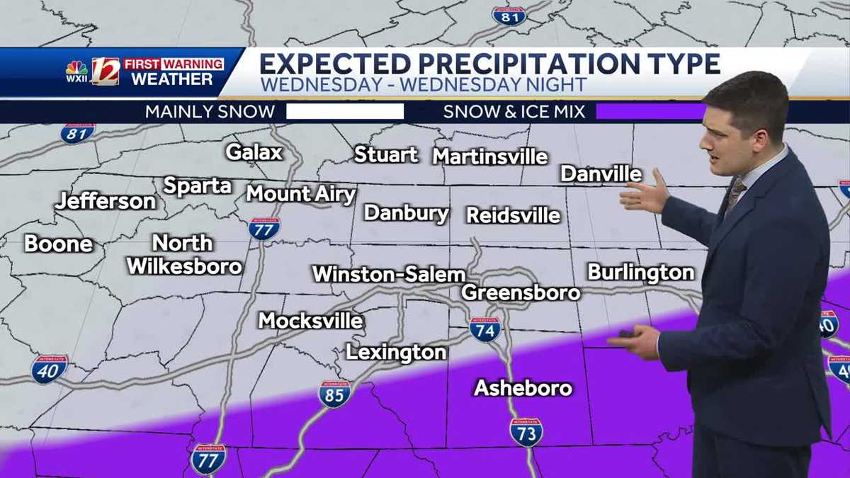 WATCH: Winter storm to bring snow & ice on Wednesday (12 PM, Feb. 17th ...