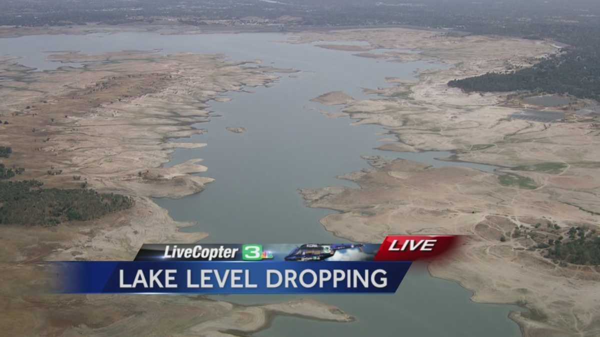 LiveCopter3 shows dropping Folsom Lake water levels