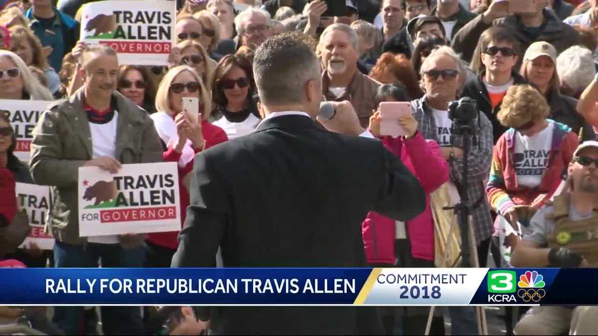 Hundreds rally at state Capitol for GOP candidate for governor