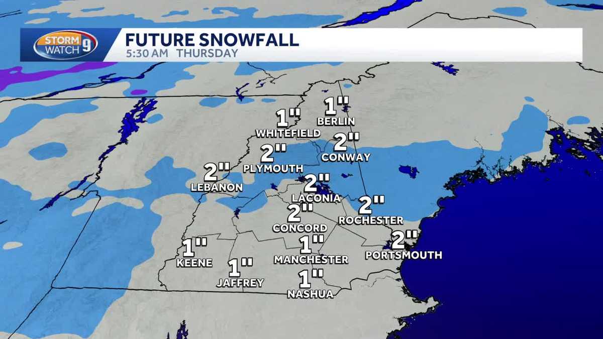 Light snow likely Wednesday morning in New Hampshire