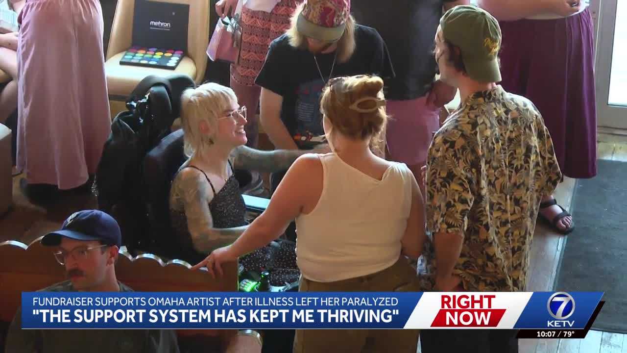 Omaha community rallies for artist paralyzed by rare infection