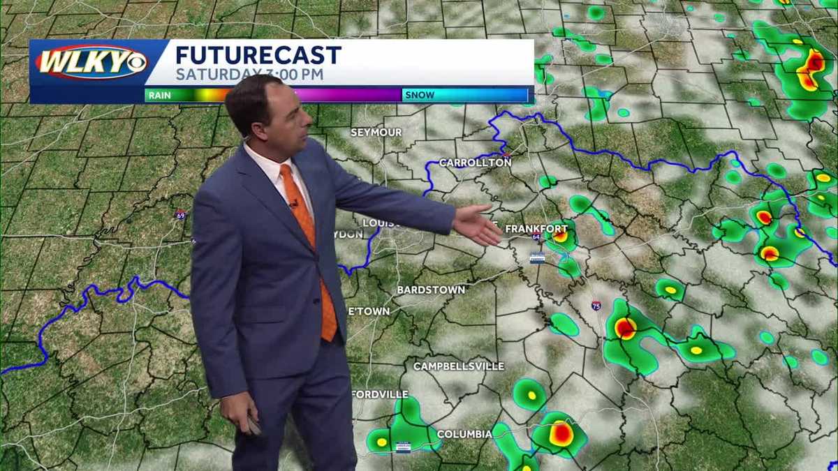 Isolated storm chance Saturday afternoon